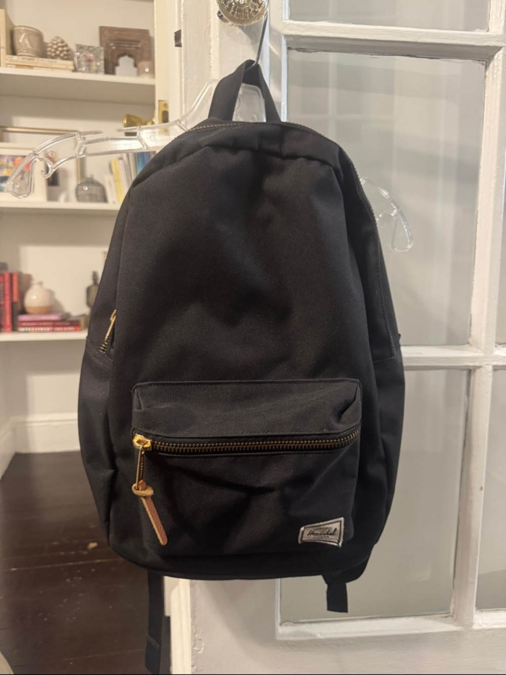 Hershel Classic Black Backpack with Front Pocket